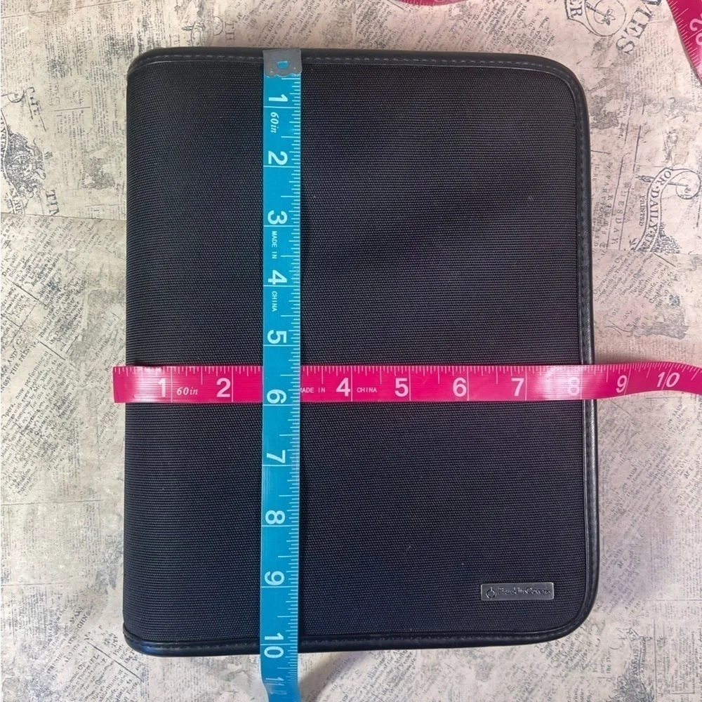 Franklin Covey canvas and trim leather organizer binder